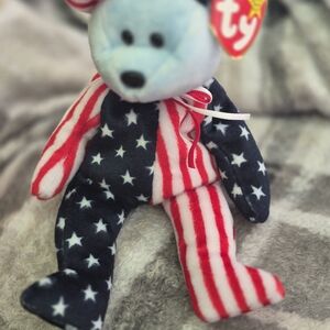 TY Beanie Baby Spangle. Signifigant Tag Errors/stamed For Korean Market